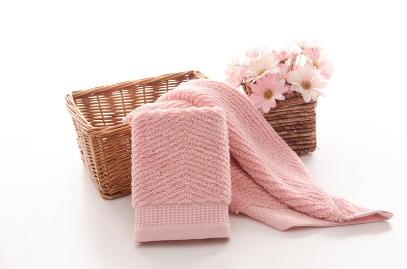Leisofter Decorative Cotton Hand Towels for Bathroom Clearance with Hanging Loops(Pink, 2-Pack, 14" x 29") - Image 2